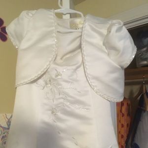 Girls white dress size 8
